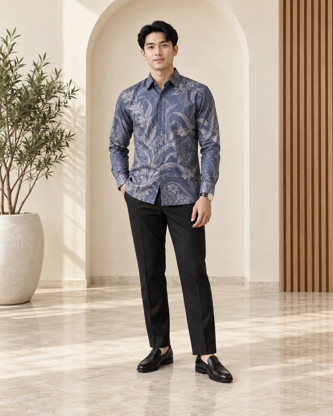 langit perak long sleeve batik langit perak long sleeve batik
