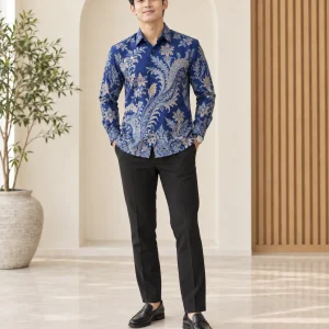 maharaja nila long sleeve batik