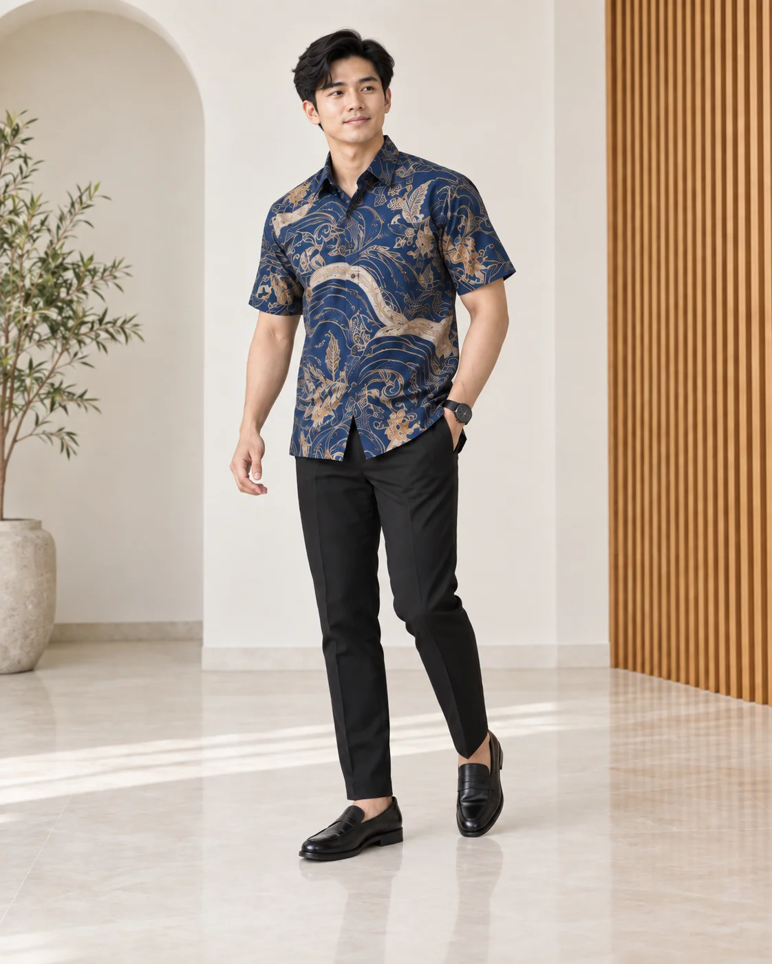 ombak nila men's batik shirt 1 ombak nila men's batik shirt 1