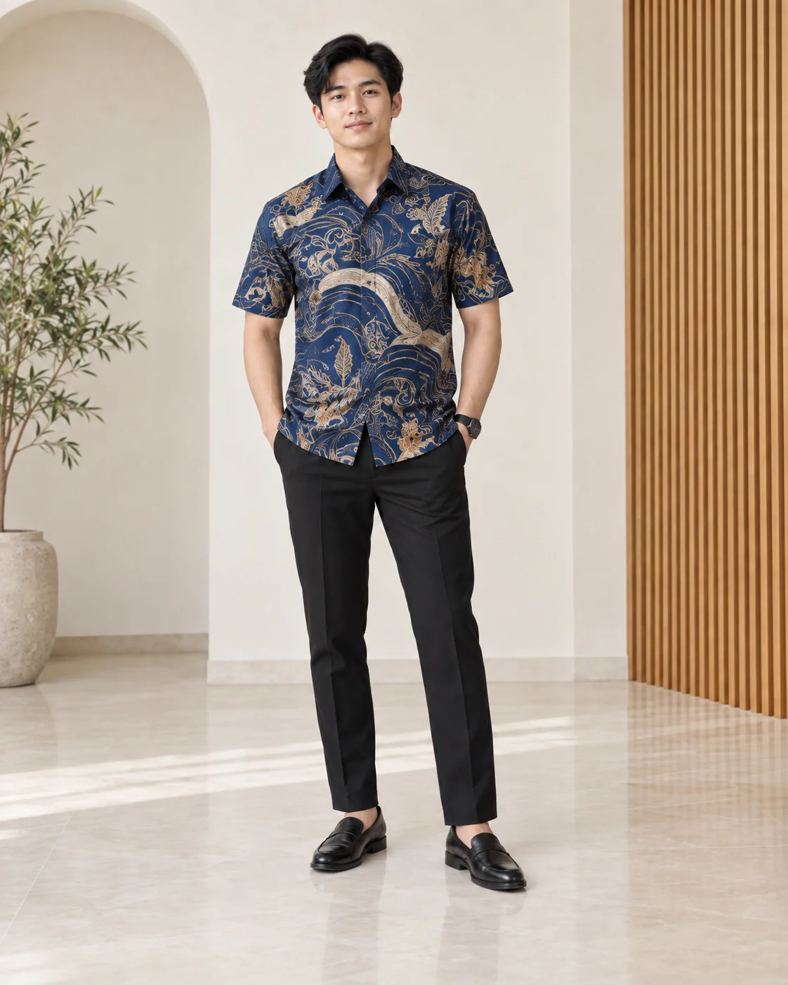 ombak nila men's batik shirt ombak nila men's batik shirt