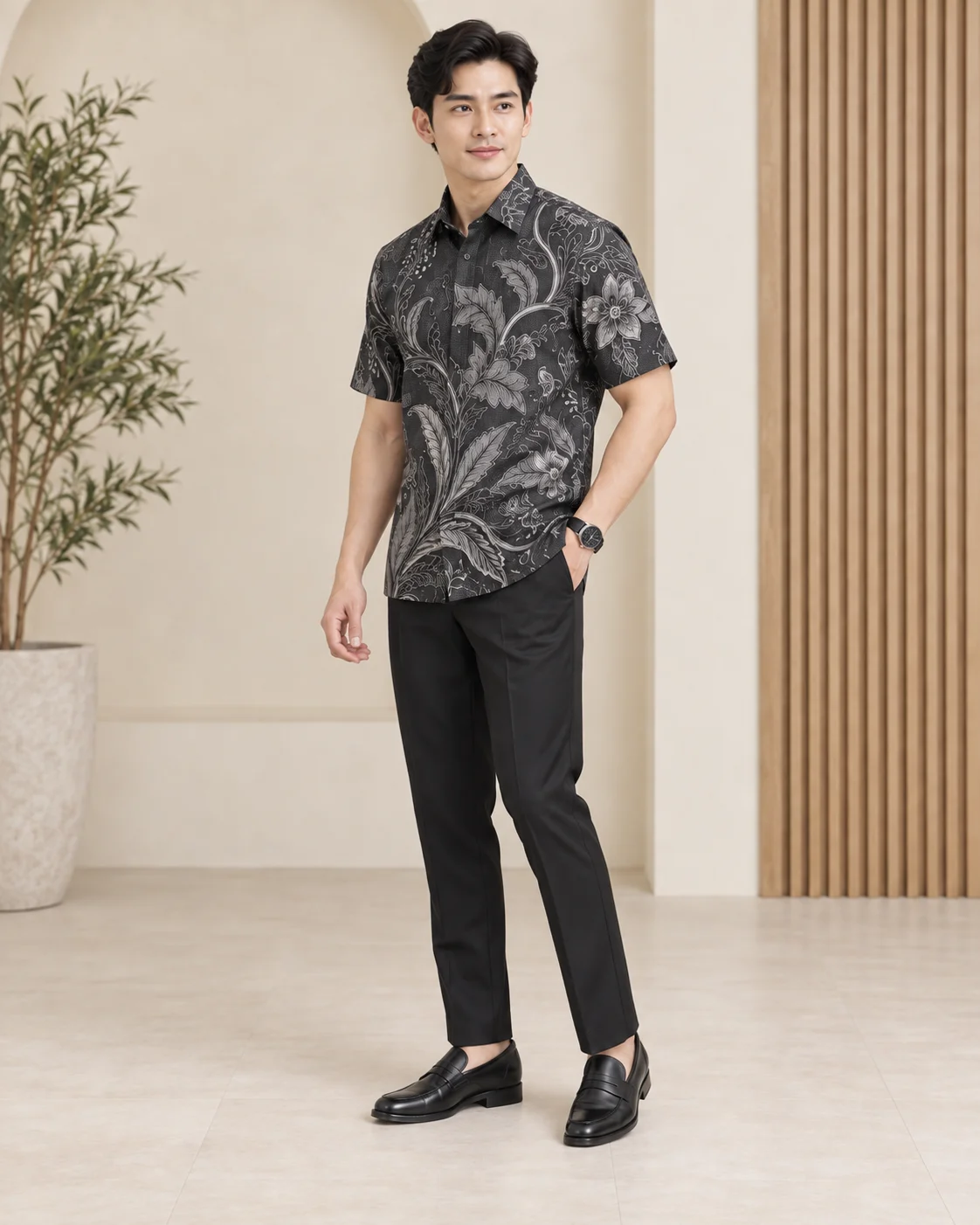 pusaka arang men's batik shirt 2 pusaka arang men's batik shirt 2