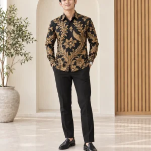 pusaka emas long sleeve batik