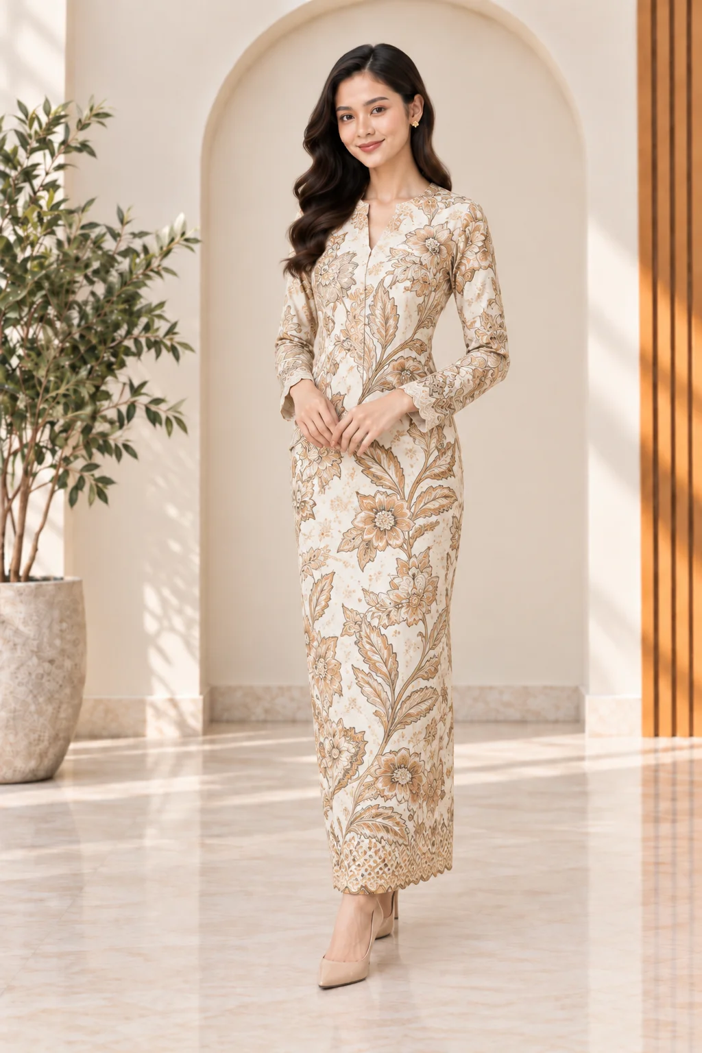 putih cendana batik dress 1 putih cendana batik dress 1