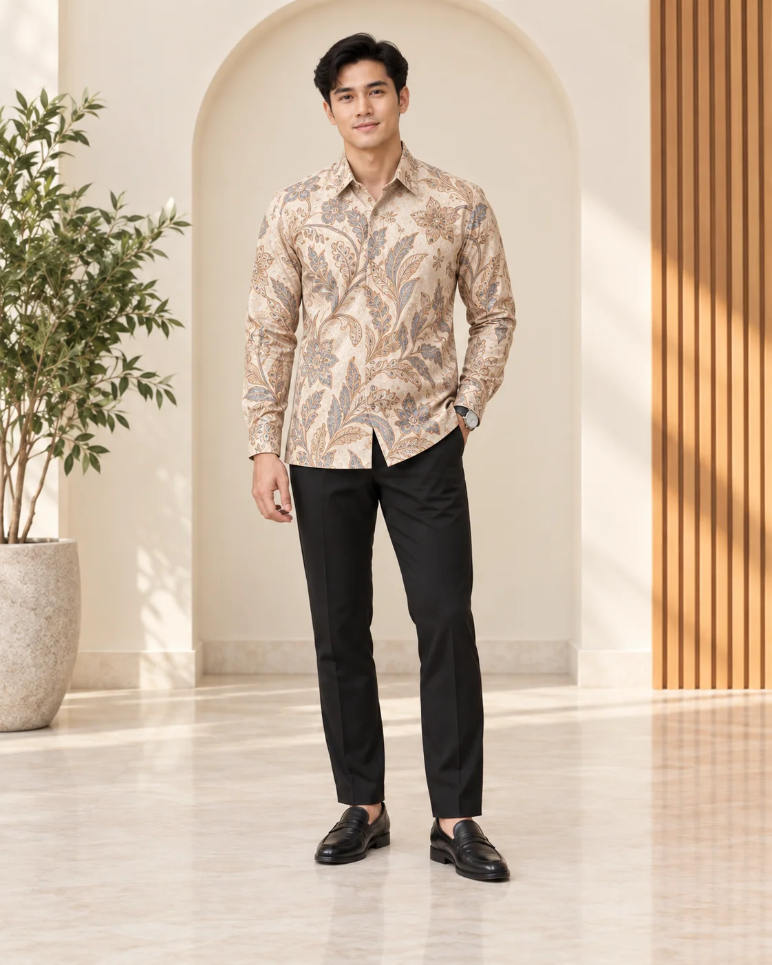 putih cendana long sleeve batik 3 putih cendana long sleeve batik 3