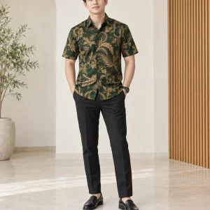 rimba emas men's batik shirt