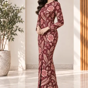 senja mawar batik dress