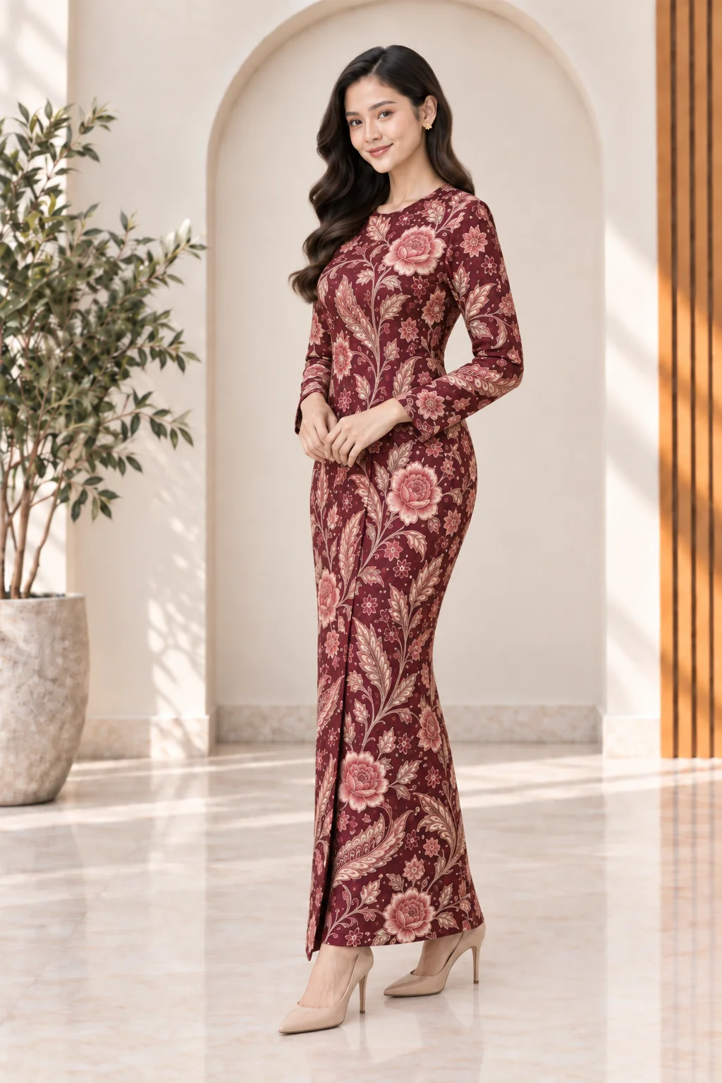 senja mawar batik dress senja mawar batik dress