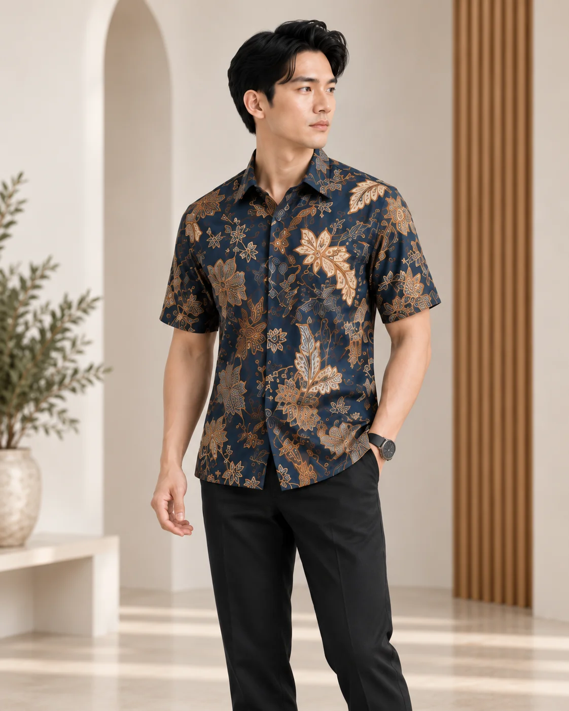seri langit men's batik shirt 2 seri langit men's batik shirt 2