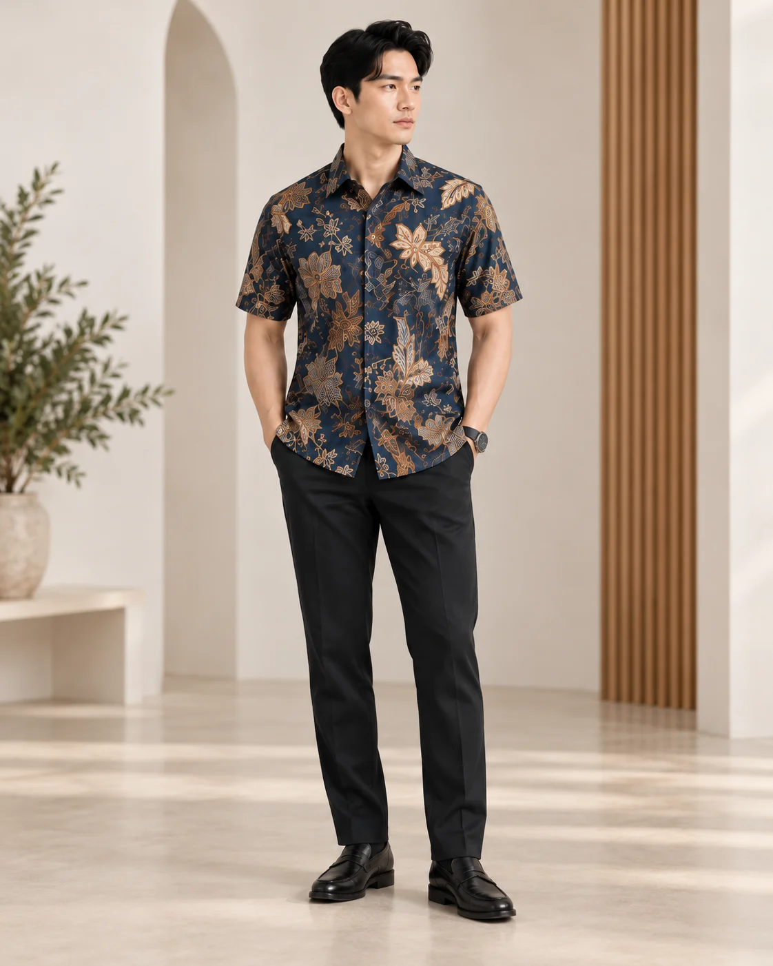 seri langit men's batik shirt seri langit men's batik shirt